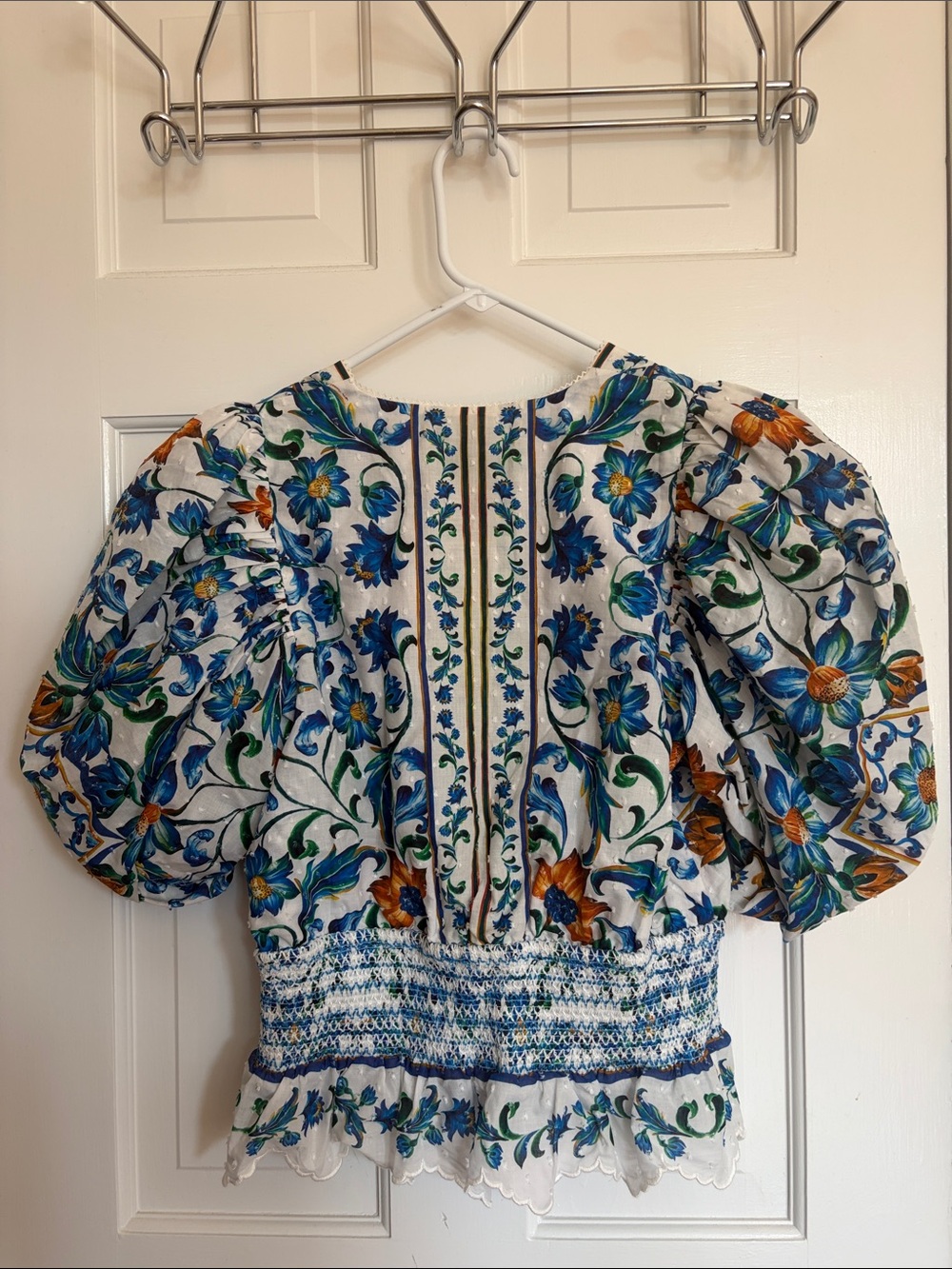 FARM Rio Flora Tile Off-White Blouse - Picture 5 of 6